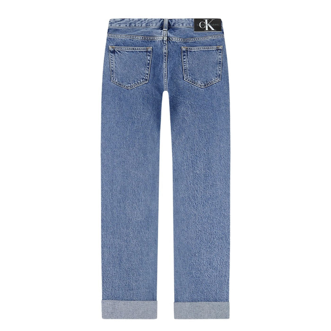 Calvin Klein 90s Straight Farmernadrág | Koptatott Kék