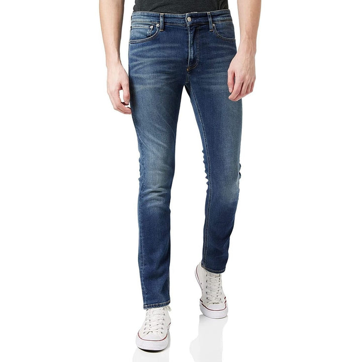 Calvin Klein CKJ026 Farmernadrág | Koptatott Sötétkék