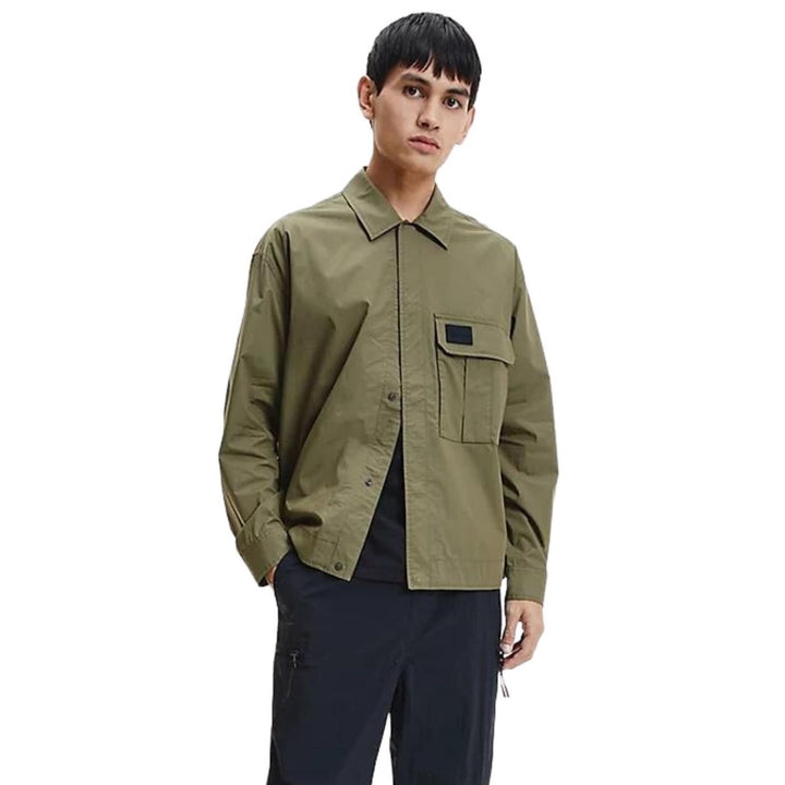 Calvin Klein Hosszú Ujjú Ing | Khaki Zöld