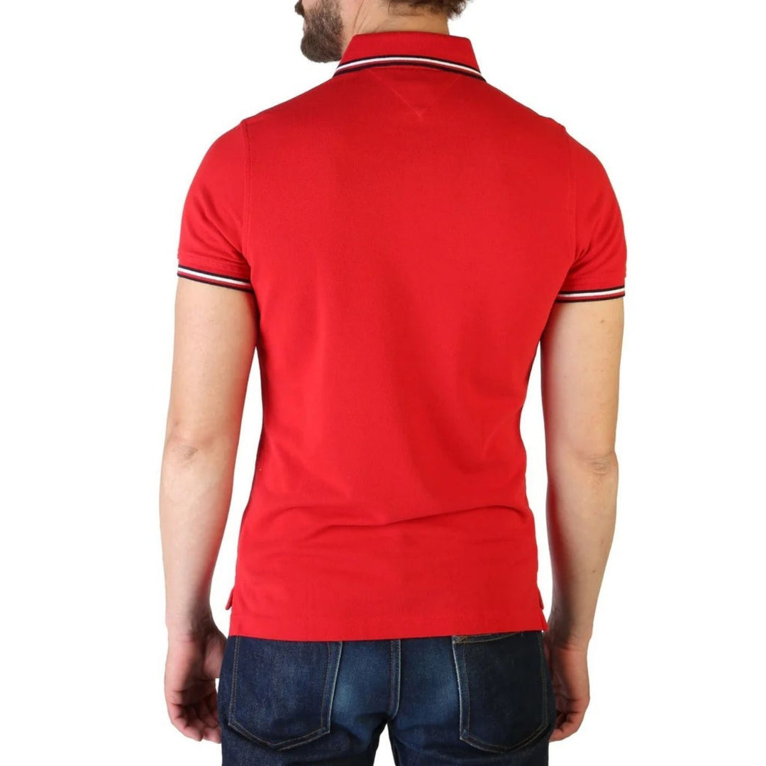 Tommy Hilfiger Tipped Slim | Férfi Rövid Ujjú Pólóing | Piros