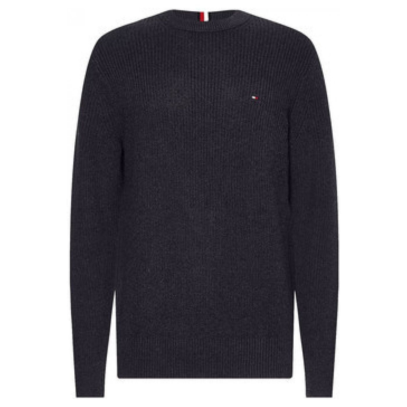 Tommy Hilfiger Rib Texture CRE | Férfi Kötött Pulóver | Sötétkék