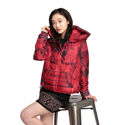 Desigual Padded Balto Dzseki | Piros Mintás