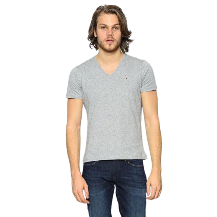 Tommy Hilfiger V-nyakú Rövid Ujjú Póló | Szürke