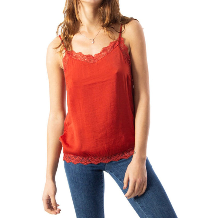 Vila Csipkebetétes Blúz | Piros