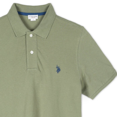 U.S. Polo Assn. Rövid Ujjú Pólóing | Khaki-Kék Logós