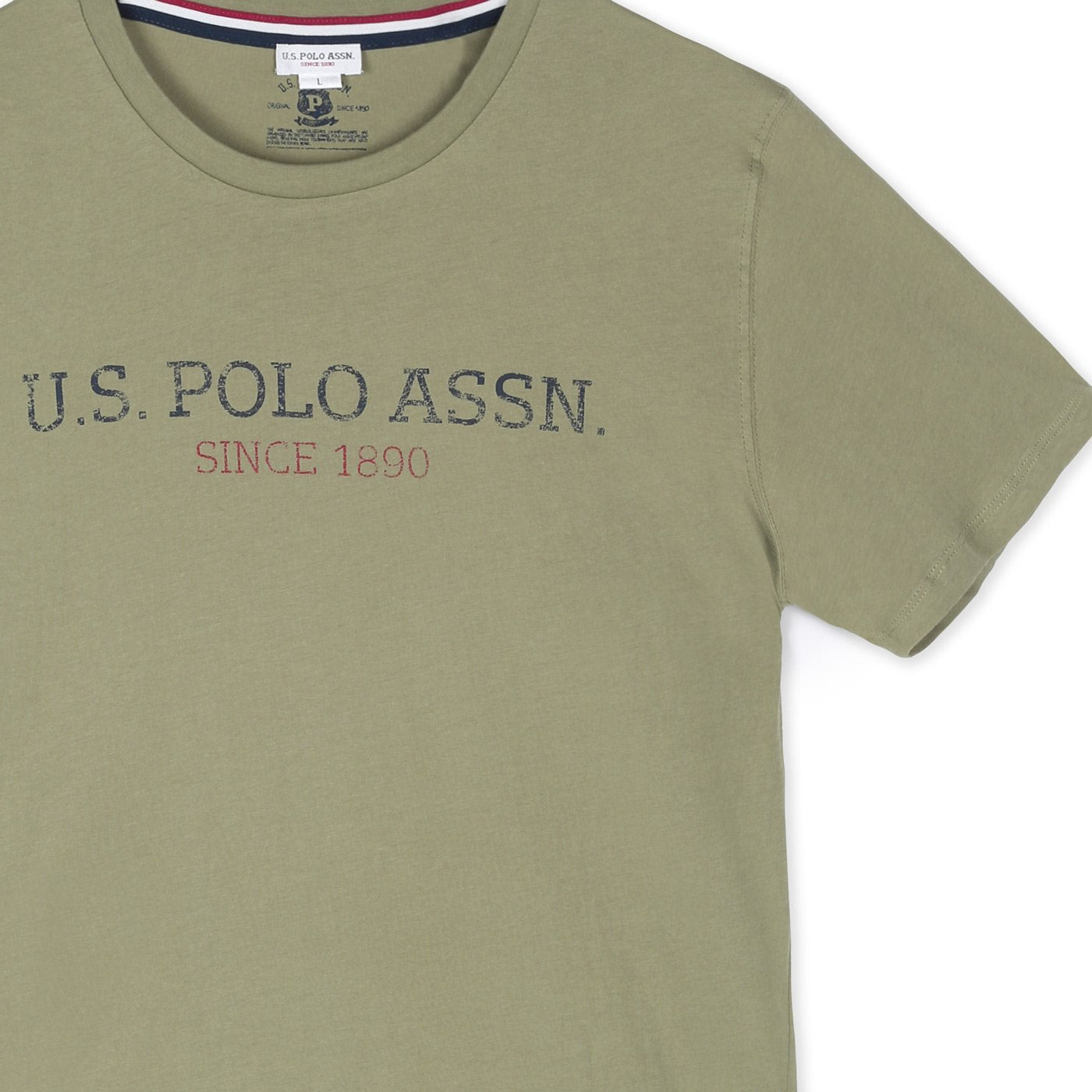 U.S. Polo Assn. Rövid Ujjú Póló | Khaki Feliratos