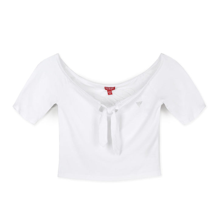 Guess Rövid Ujjú Crop Póló | Hófehér