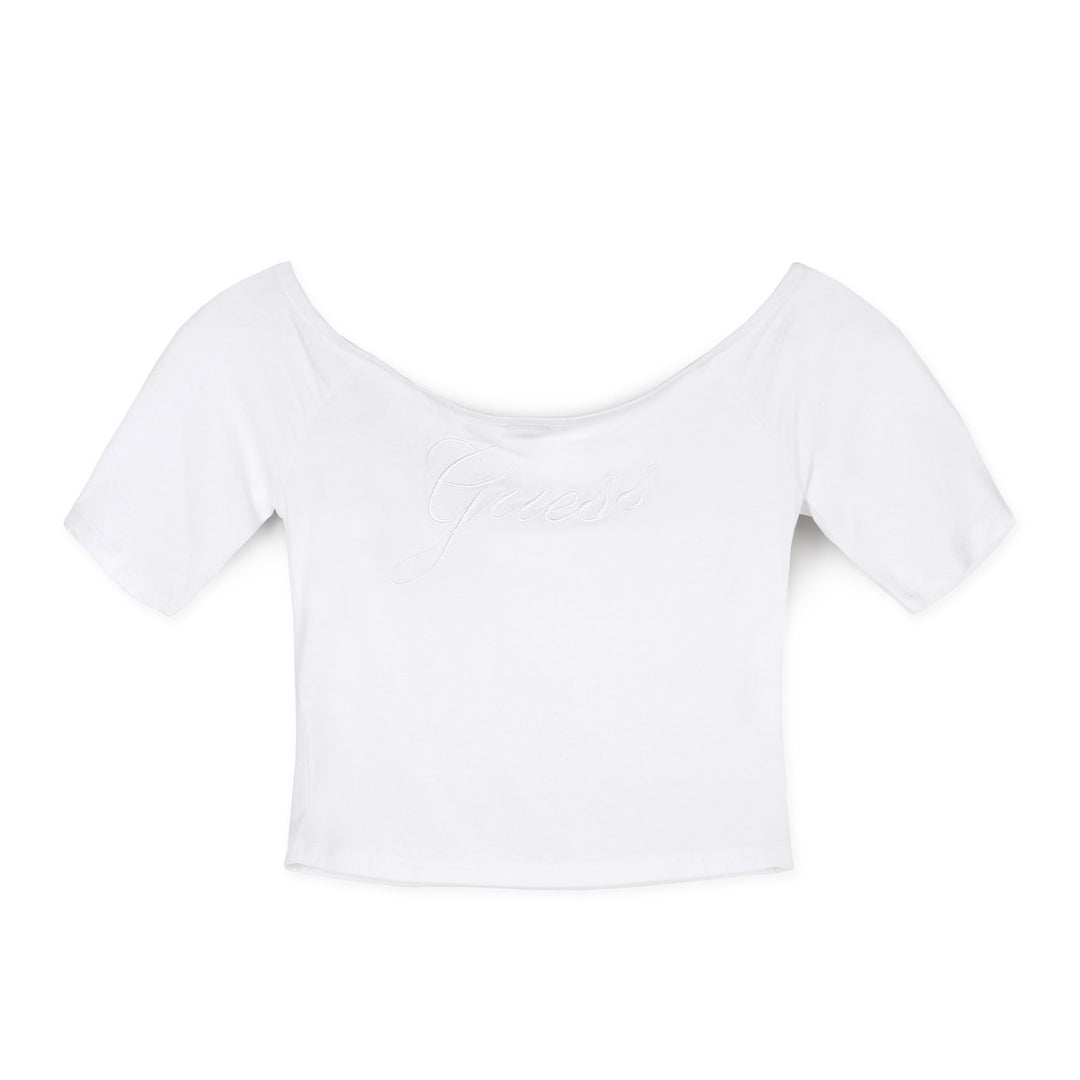 Guess Rövid Ujjú Crop Póló | Hófehér