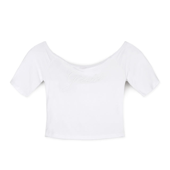 Guess Rövid Ujjú Crop Póló | Hófehér
