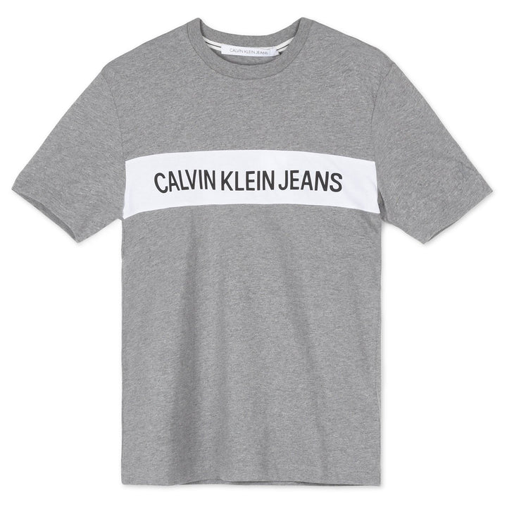 Calvin Klein Póló | Betonszürke fehér feliratos
