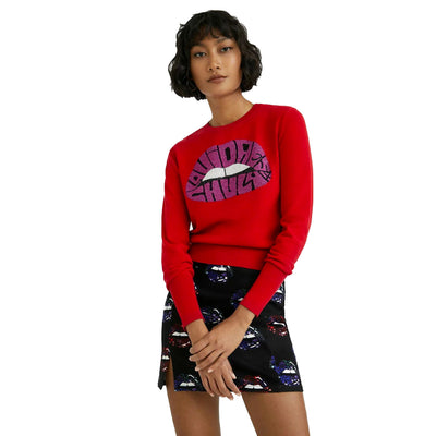 Desigual Jers Esopo Pulóver | Piros