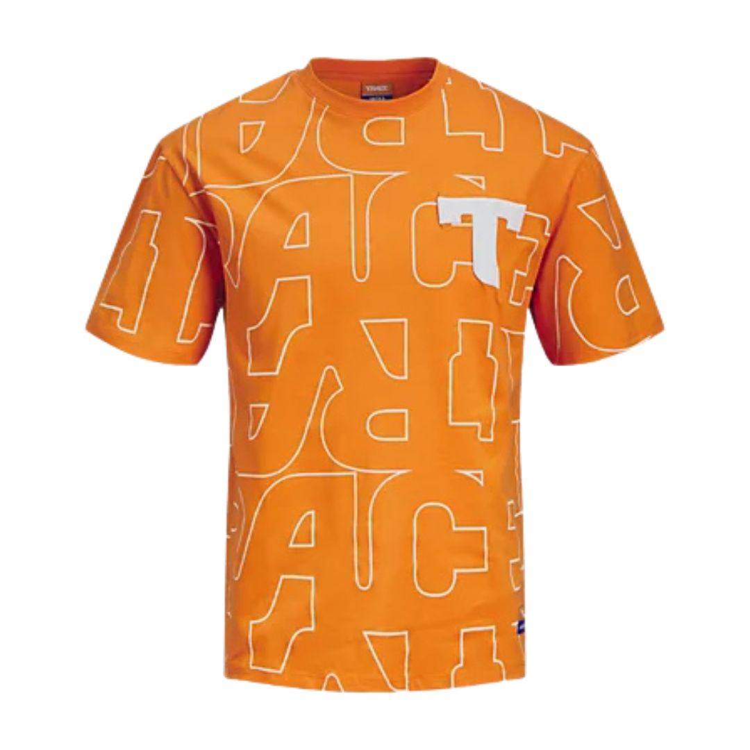 Jack & Jones Férfi Jortrace Aop Tee Ss Póló I Narancs