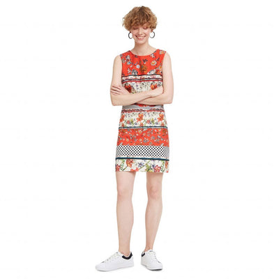 Desigual Karin Ujjatlan Ruha | Piros Virágmintás