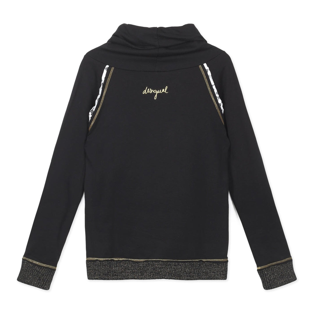 Desigual Sweat Mononoke Pulóver | Fekete Mintás