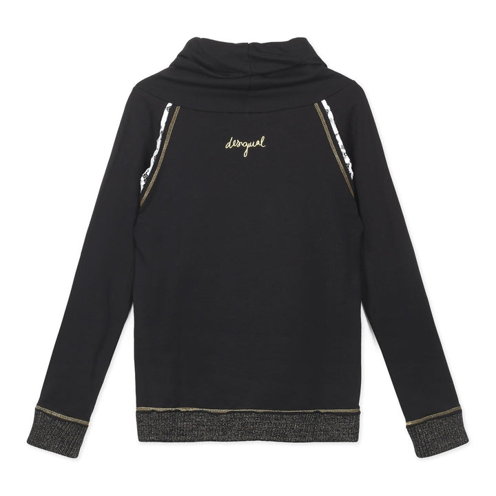 Desigual Sweat Mononoke Pulóver | Fekete Mintás