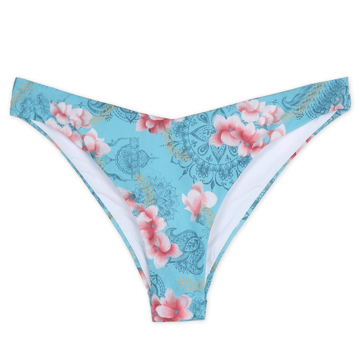 Desigual Hindi Dancer Bikini Alsó | Kék Virágmintás