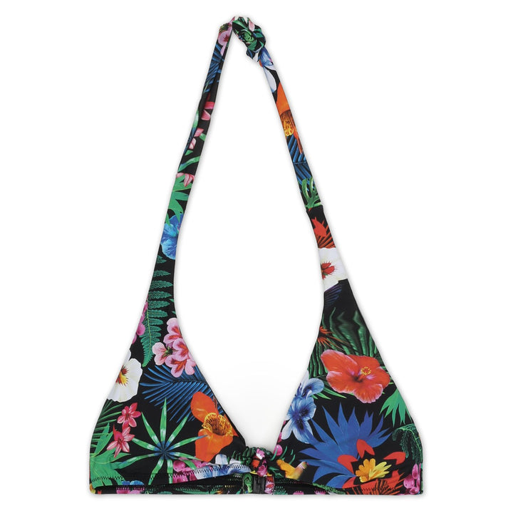 Desigual Leopard Bikini Felső | Fekete Pálmafa mintás