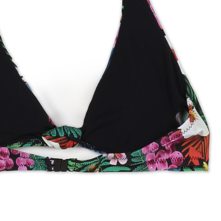 Desigual Leopard Bikini Felső | Fekete Pálmafa mintás