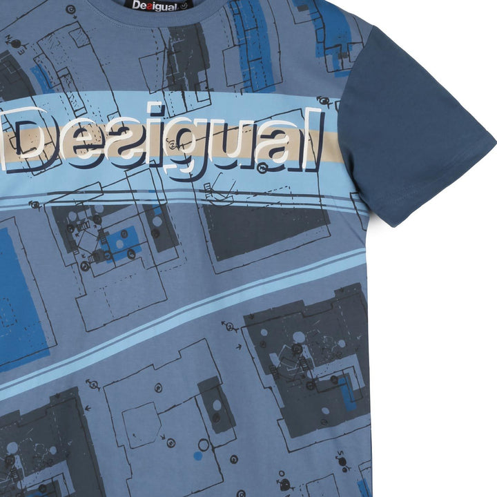 Desigual Rodrigo Póló | Világoskék Mintás