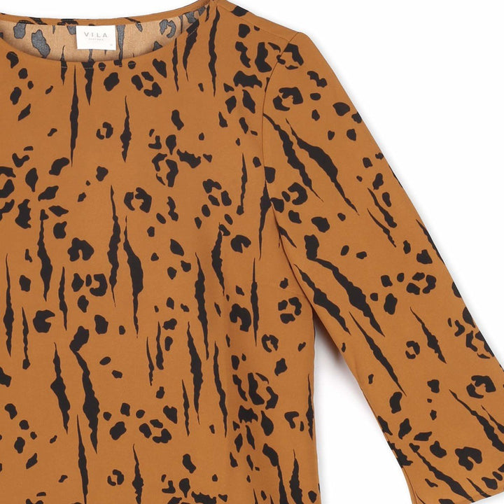 Vila Kerek Nyakú Blúz | Sárga