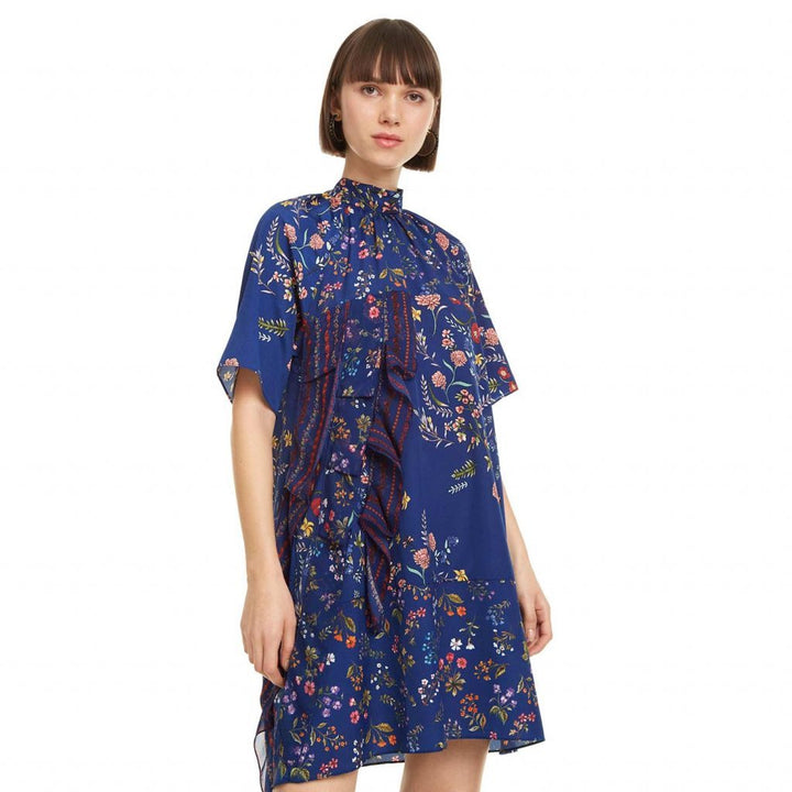 Desigual Florence Rövid Ujjú Ruha | Kék Mintás