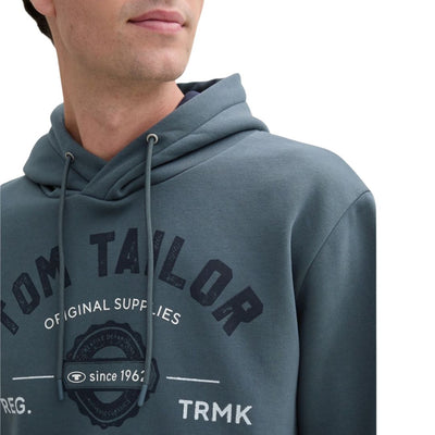 Tom Tailor férfi Hoodie | Sötétzöld