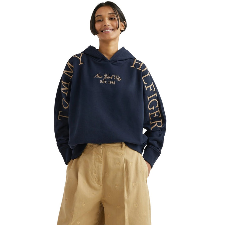 Tommy Hilfiger Pulóver | Sötétkék Feliratos