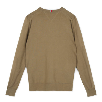 Tommy Hilfiger V-Nyakú Kötött Pulóver | Khaki