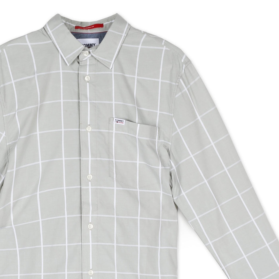 Tommy Hilfiger Hosszú Ujjú Kockás Ing | Drapp