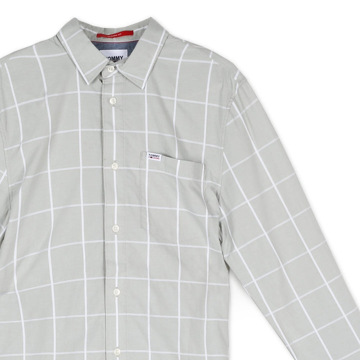 Tommy Hilfiger Hosszú Ujjú Kockás Ing | Drapp