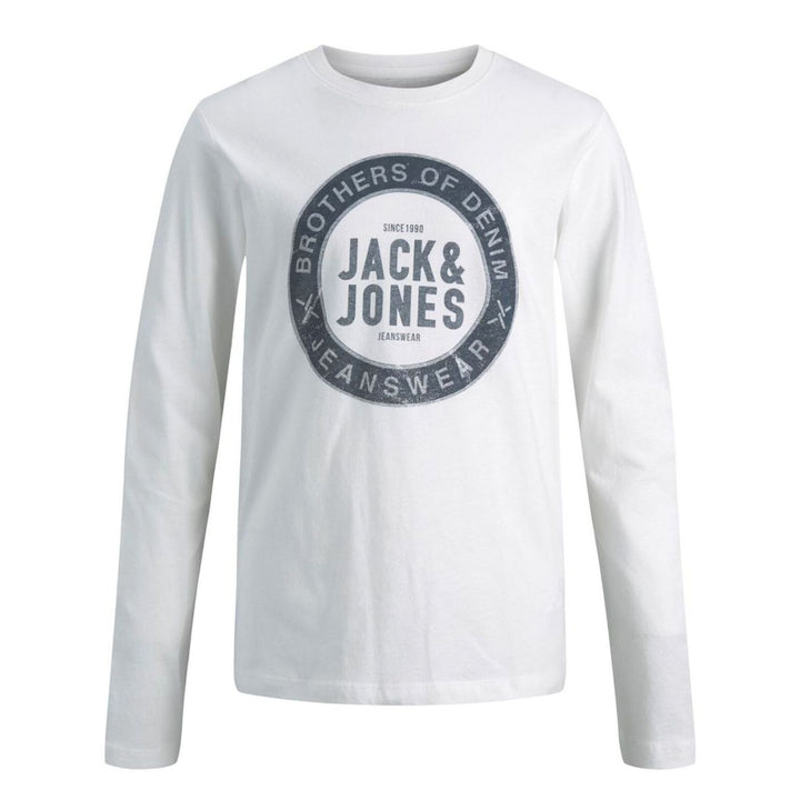Jack & Jones Fiú Hosszú Ujjú Feliratos Póló | Hófehér
