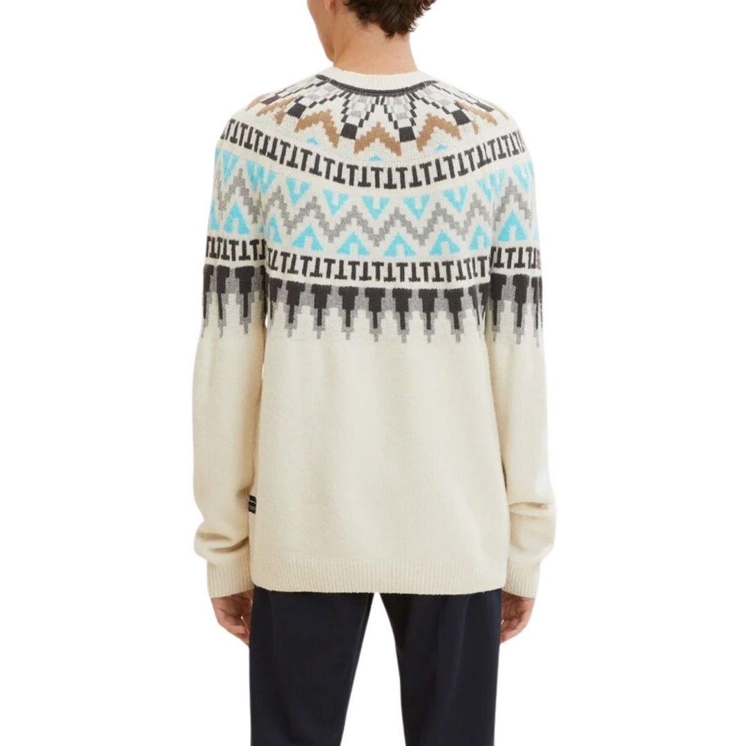 Tom Tailor Jacquard Kötött Pulóver | Világosbézs Mintás