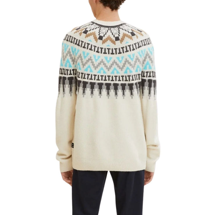 Tom Tailor Jacquard Kötött Pulóver | Világosbézs Mintás