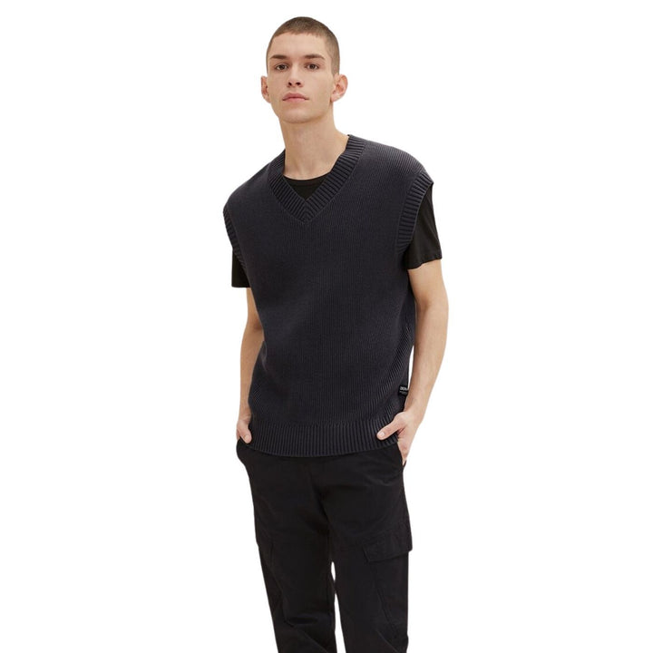 Tom Tailor Relaxed Kötött Mellény | Sötétszürke