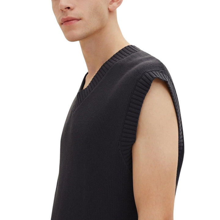 Tom Tailor Relaxed Kötött Mellény | Sötétszürke