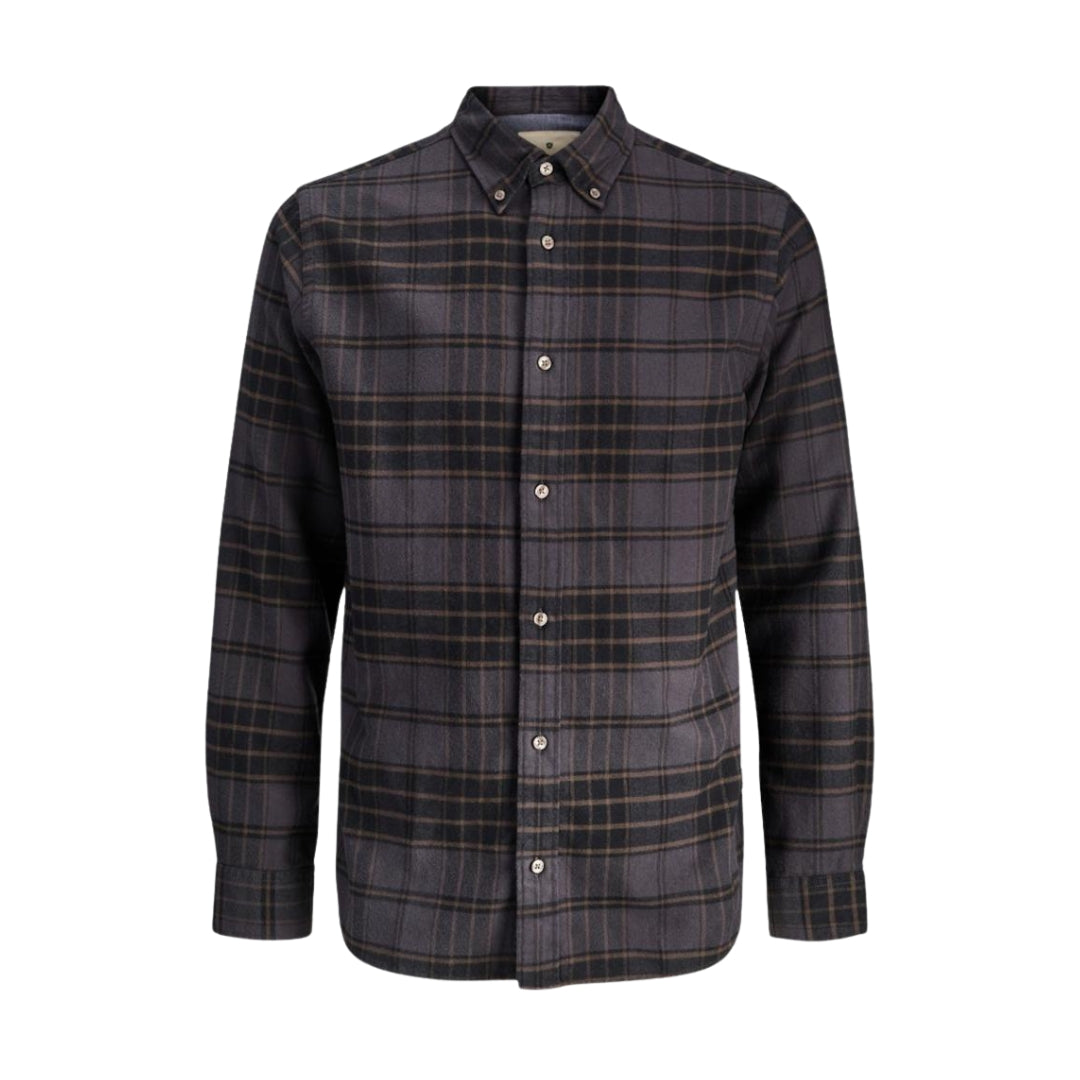 Jack & Jones +FIT Barkley Flannel Ing | Fekete Kockás