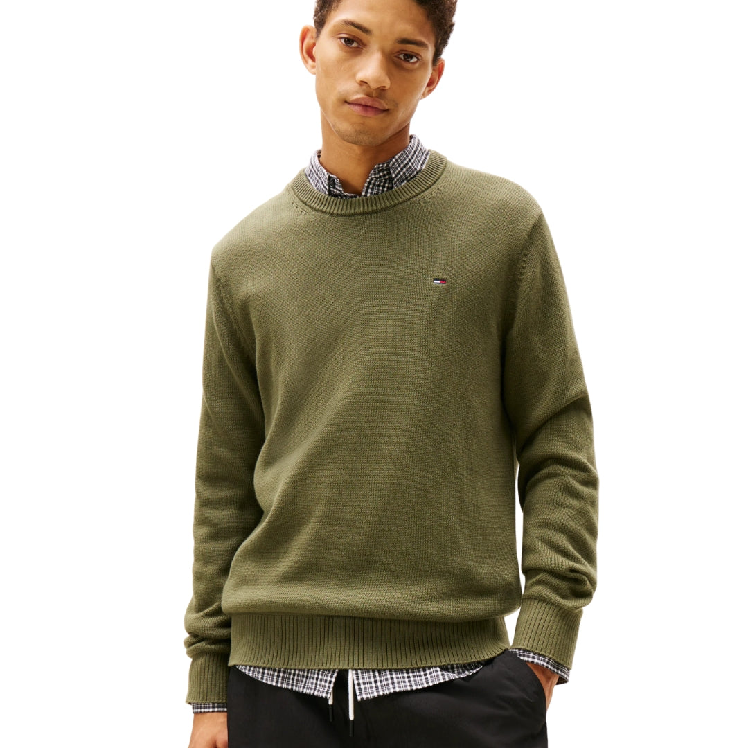 Tommy Hilfiger Férfi Pulóver I Khaki