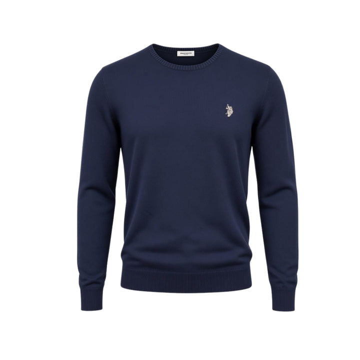 U.S. Polo Assn. Kereknyakú Pulóver | Sötétkék