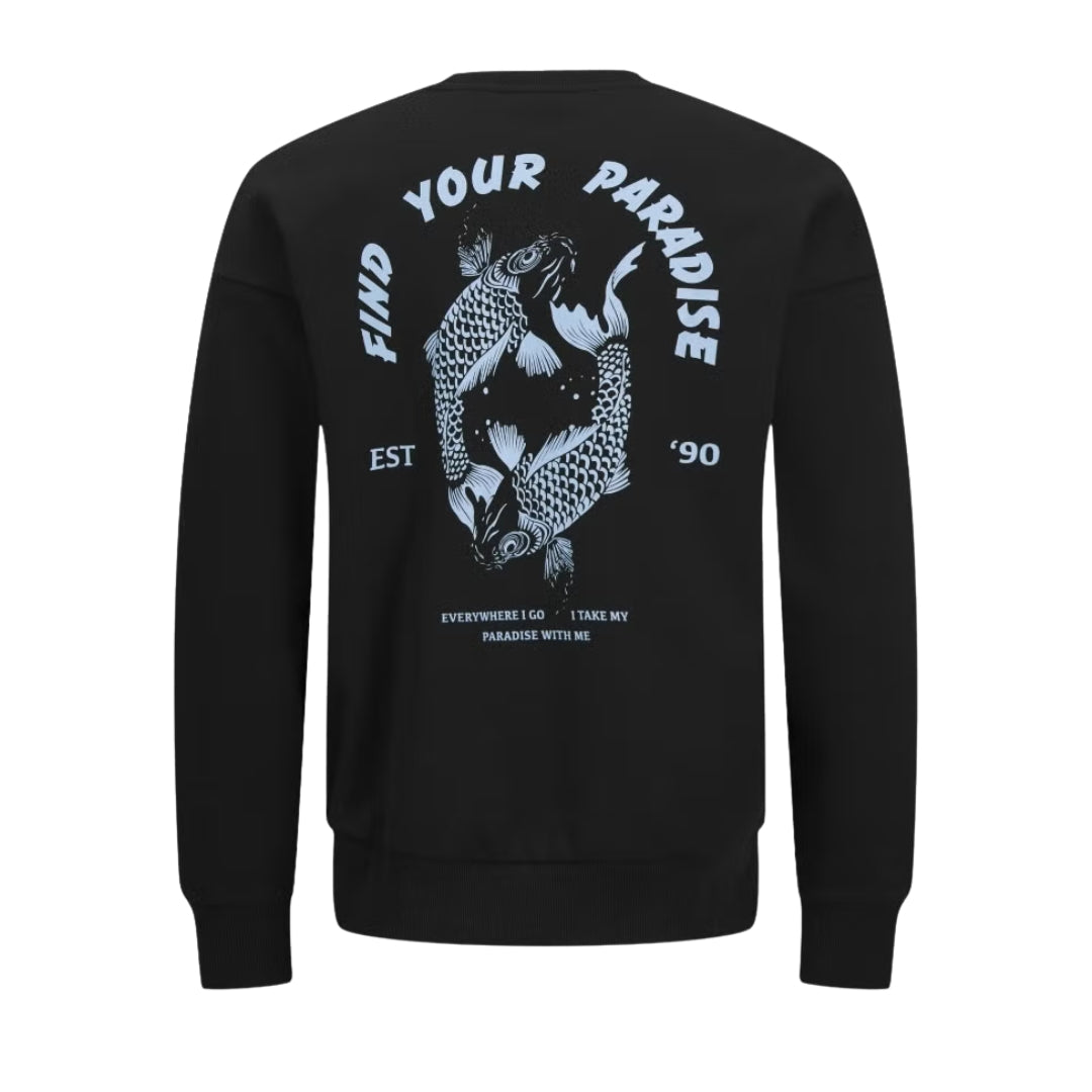 Jack & Jones Charge Férfi Pulóver I Fekete