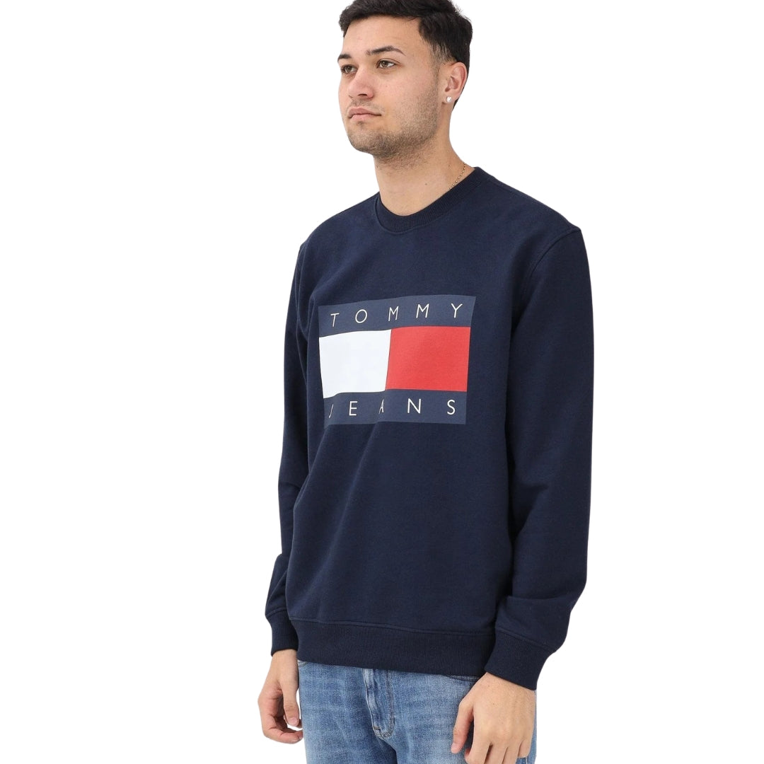 Tommy Hilfiger Férfi Pulóver I Sötétkék