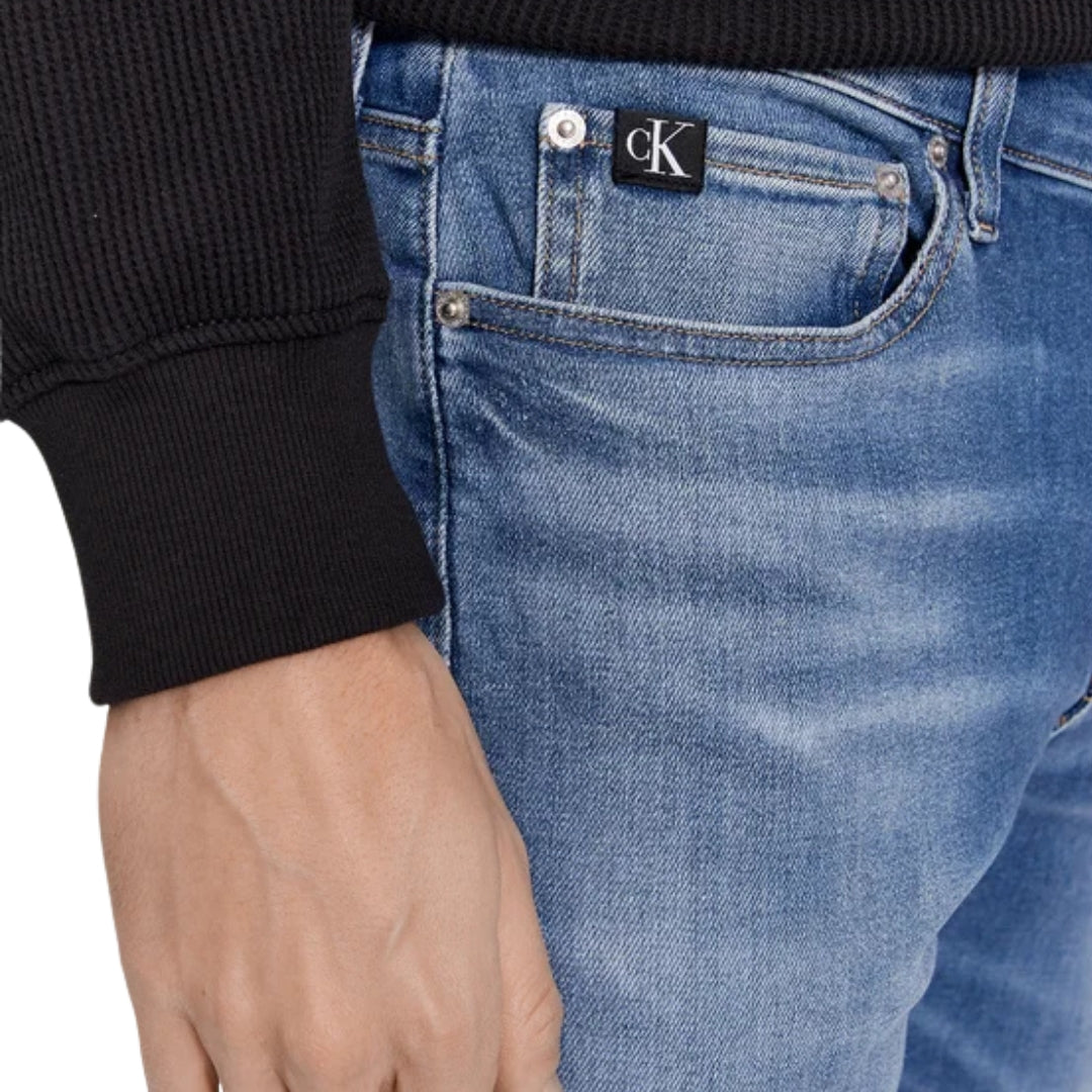 Calvin Klein Slim Farmer Nadrág | Kék