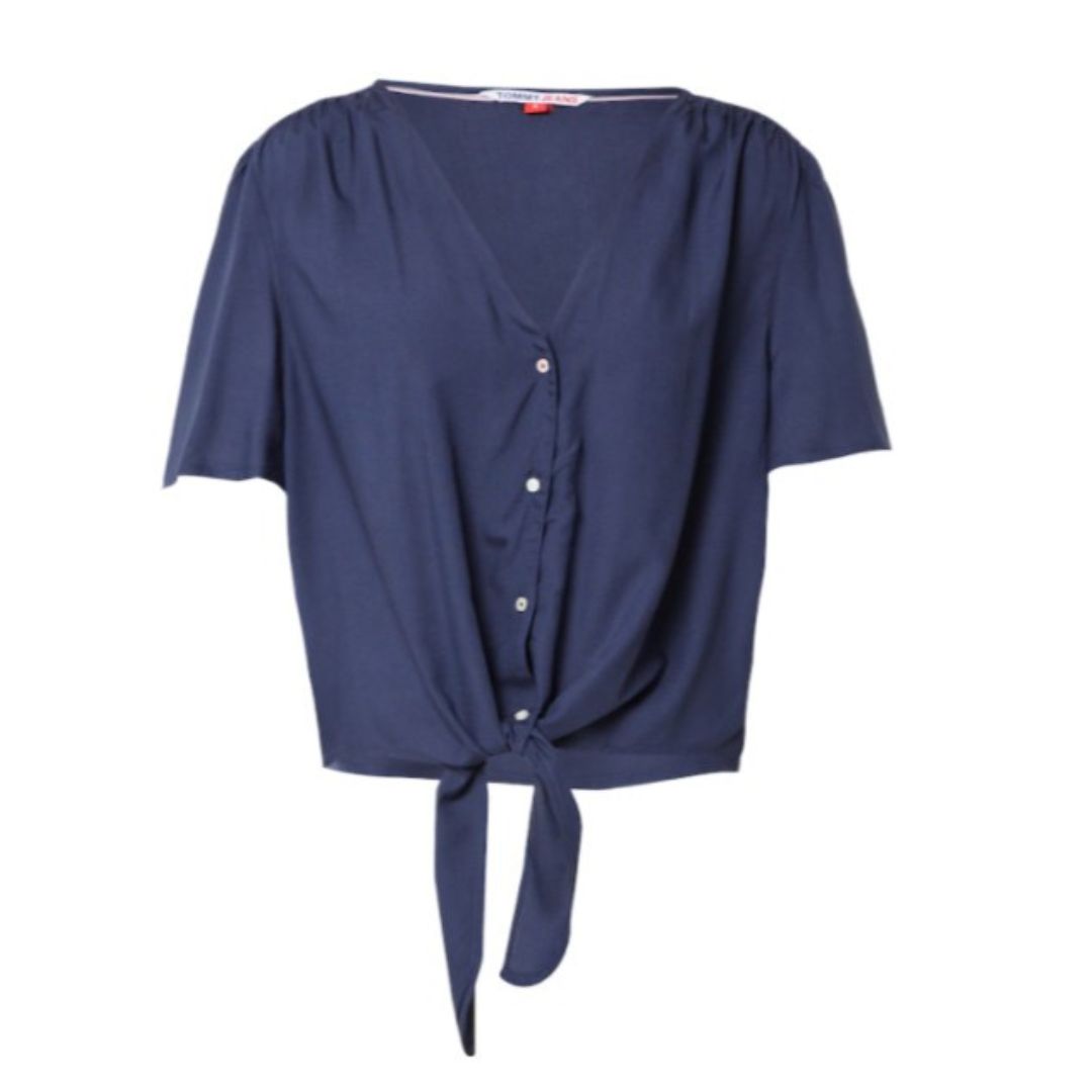 Tommy Hilfiger Tjw SS Front Knot | Felső | Sötétkék