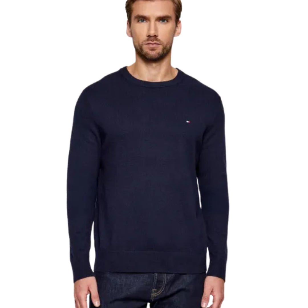 Tommy Hilfiger Férfi Pulóver I Sötétkék