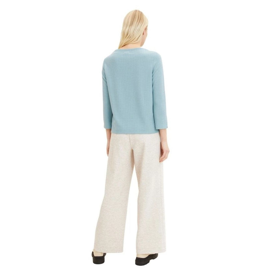 Tom Tailor Strukturált Pulóver | Kék Csillogós