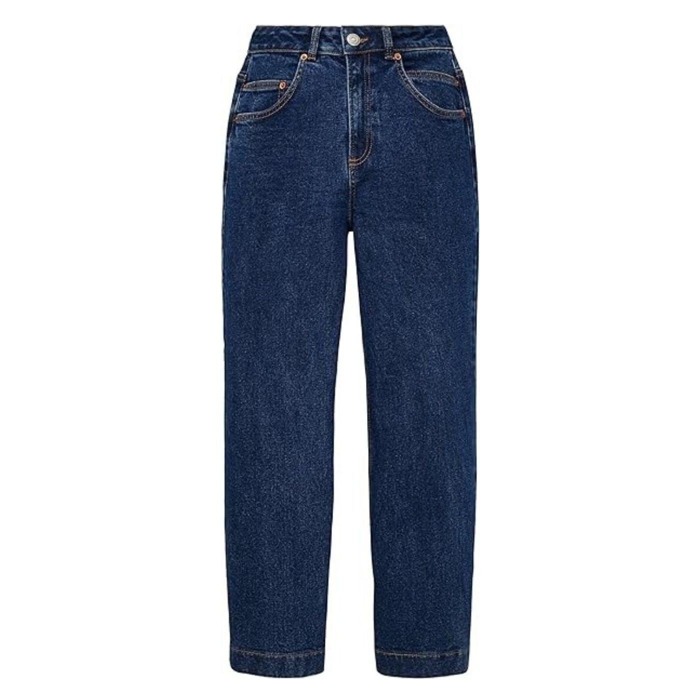Tom Tailor Magasderekú Culotte Farmernadrág | Sötétkék