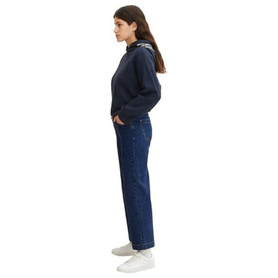 Tom Tailor Magasderekú Culotte Farmernadrág | Sötétkék