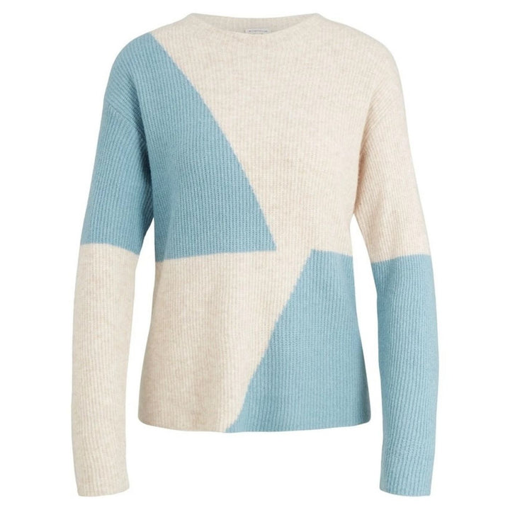 Tom Tailor Kereknyakú Kötött Pulóver | Bézs-Türkiz