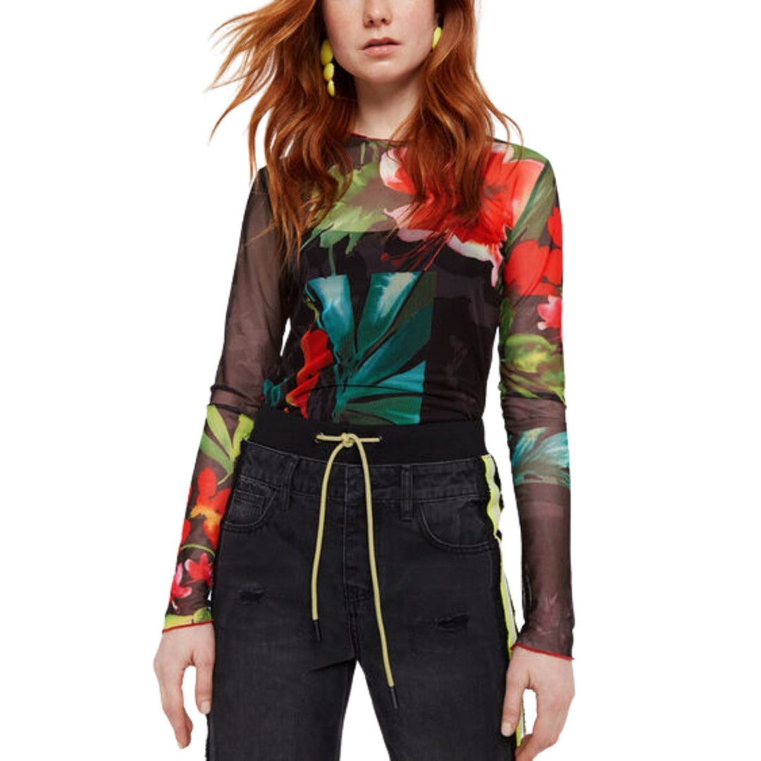 Desigual Spring Garden | Hosszú Ujjú Hálós Felső