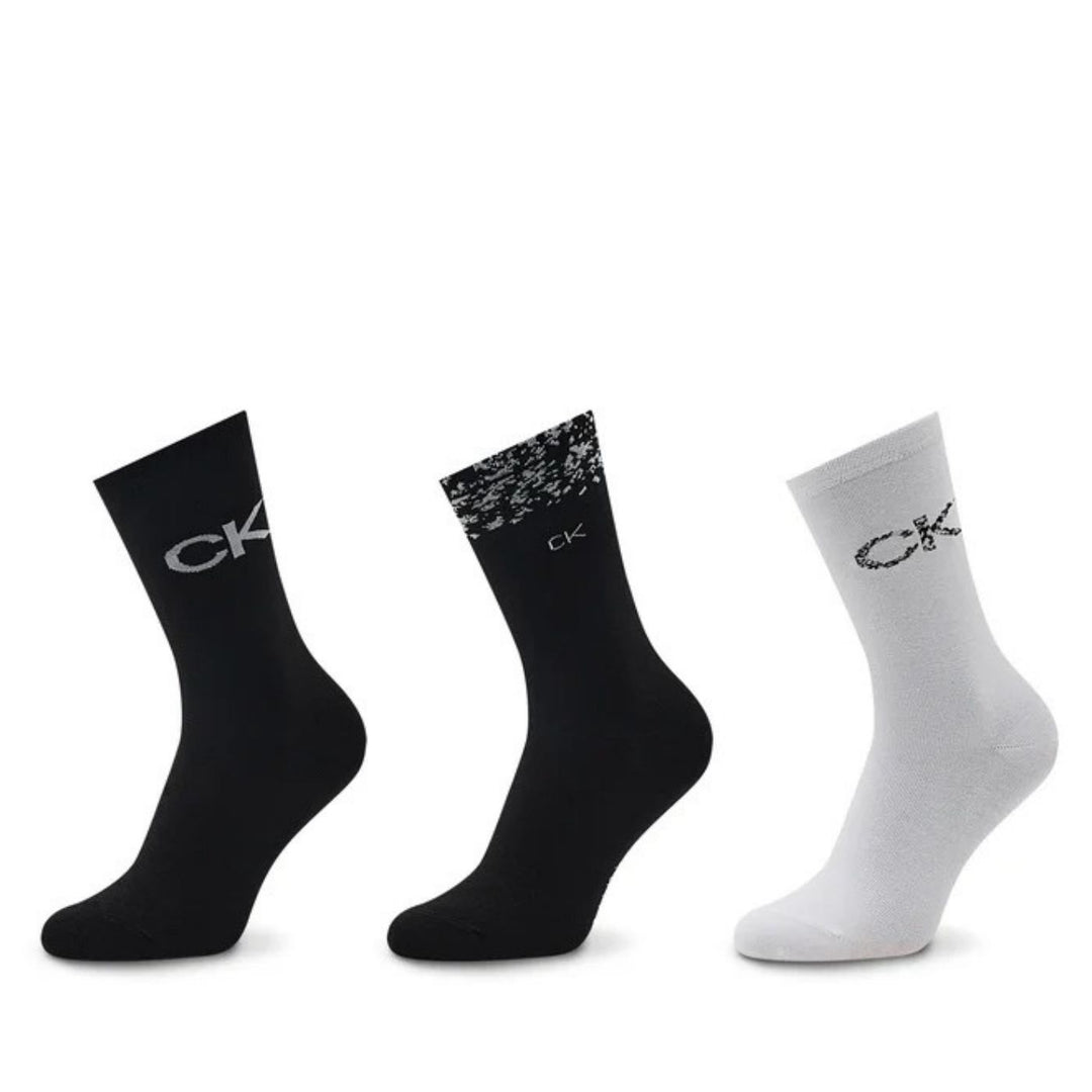 Calvin Klein 3 db-os Hosszú Szárú Zokni | Fekete