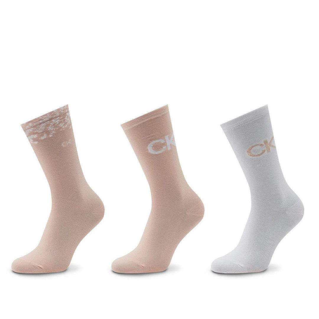 Calvin Klein 3 db-os Hosszú Szárú Zokni | Halvány Pink